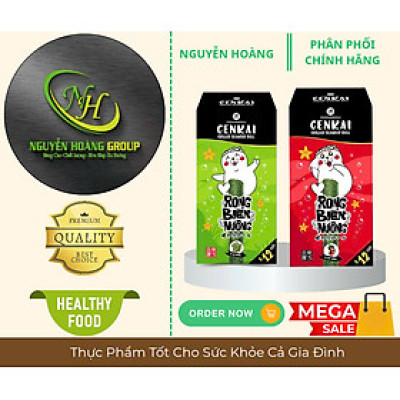 COMBO 2 Hộp - Rong Biển Nướng Cuộn 2 Vị ( 1 Hộp Tự Nhiên & 1 Hộp Cay Nóng) 43.2g