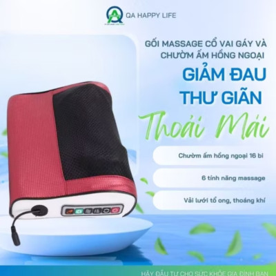 BỘ GỐI ĐỆM MASSAGE CỔ VAY GÁY 20 BI CẤU TẠO THÔNG MINH 