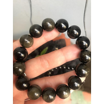 VÒNG ĐÁ MẮT MÈO OBSIDEN 14LY NAM THUỶ THUỶ ĐÁ TỰ NHIÊN 