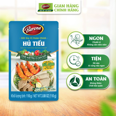 Combo 5 gói Gia Vị Hủ Tiếu Barona 110g tươi ngon chuẩn vị không cần nêm nếm