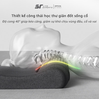 Gối Đầu Tích Hợp Massage Chườm Nóng, Gối Ngủ Cao Su Non Thư Giãn, Kê Cổ Giảm Đau Mõi Cổ Vai Gáy, Ngủ Ngáy - Sairui