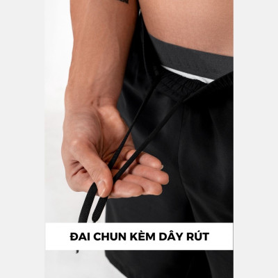 Quần short thể thao nam Vicci QS.01 chất liệu mềm nhẹ, co giãn, thoáng khí, túi có kéo khóa an toàn tiện lợi, kiểu dáng thể thao năng động