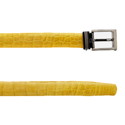 Thắt Lưng Nữ Da Cá Sấu Huy Hoàng HT5210 - Vàng Nghệ