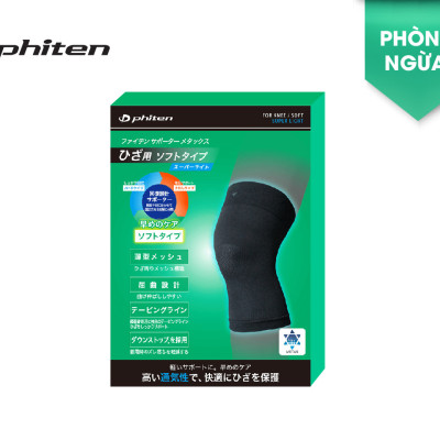 Đai bảo vệ đầu gối loại siêu nhẹ Phiten supporter knee soft super light AP254014/AP254016