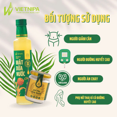 Mật Dừa Nước Vietnipa 150g Tốt Cho Sức Khỏe, Chỉ Số Đường Huyết Thấp, Dùng Thay Thế Cho Đường Tinh Luyện