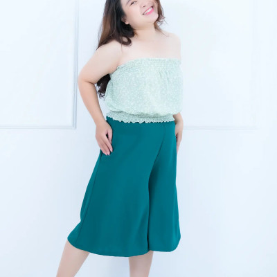 Áo ống LMcation Carol - Hoa Nhí Xanh Cốm