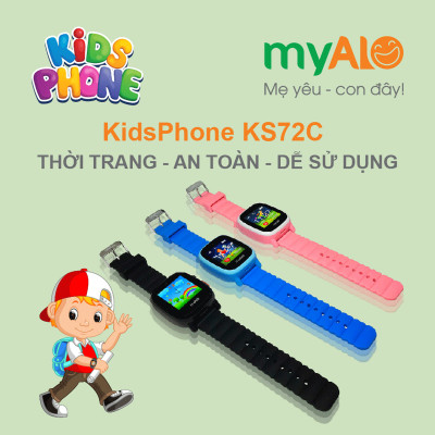 Đồng hồ thông minh trẻ em myAlo KS72C, hàng cao cấp chính hãng với giao diện tiếng Việt, gọi điện và nhắn tin 2 chiều, liên lạc khẩn cấp SOS, chụp ảnh với Camera kép và định vị chính xác bằng GPS/LBS/Wifi