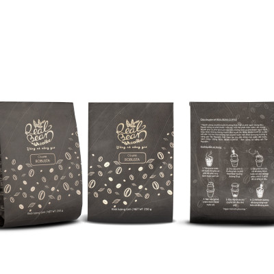 Quà tặng Trung Thu Cà phê Robusta, Cà phê Đặc Sản Rang Xay Cao Cấp - Cà Phê Nguyên Chất Rang Mộc (250g)
