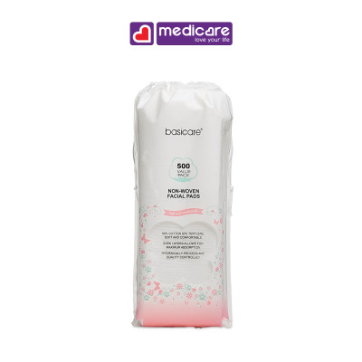 Bông tẩy trang BASICARE 500 miếng