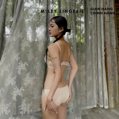 Bộ Áo Và Quần Lót Nữ Modal Phối Ren Fecthing Dream Màu Nude Miley Lingeire - BRL002-FCM04