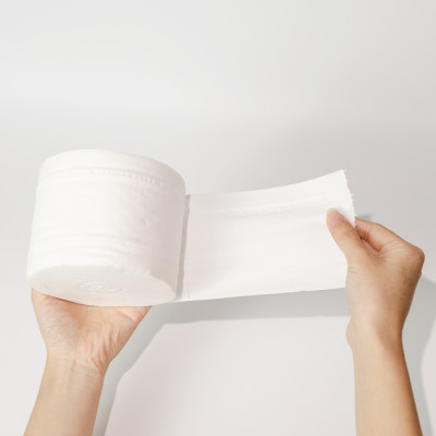 Giấy vệ sinh Ecotissue 3 lớp lốc 6 cuộn không lõi cao cấp mềm dai tự nhiên