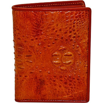 Ví Nam Da Cá Sấu Nguyên Con Kiểu Đứng Huy Hoàng HT2238 (12.5 x 10 cm) - Vàng