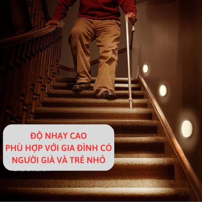 Đèn LED cảm biến chuyển động cảm biến thông minh, ánh sáng bảo vệ mắt, sạc pin USB đời mới, dán tường, tủ quần áo, cầu thang, phòng ngủ… Cảm Ứng không dây 