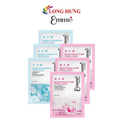 Combo mặt nạ Emmié By Happyskin Complete Hydration (3 miếng) + Emmié By Happyskin Brightening Glow (3 miếng) - Hàng chính hãng