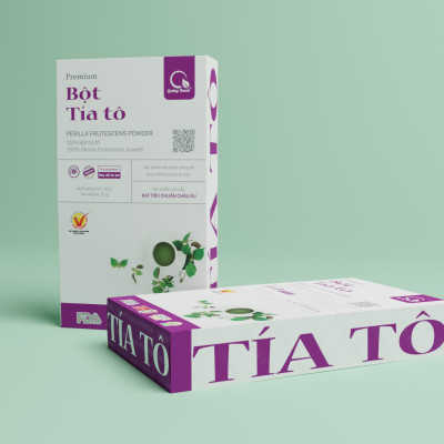 Bột Tía Tô Sấy Lạnh Nguyên Chất Quảng Thanh Hộp 30g  - Giảm mụn, mờ thâm nám, giảm gút, giảm cảm cúm, làm đẹp