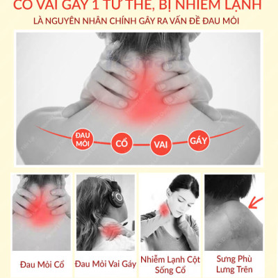 Miếng Dán Cổ Vai Gáy Hamart Đai Chườm Nóng Xông Hơi Nhiệt Giảm Đau Thư Giãn Hiệu Quả Tiện Lợi