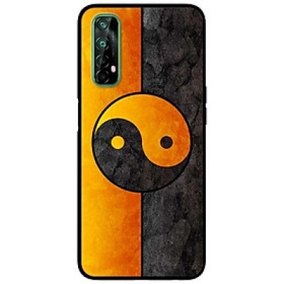 Ốp lưng dành cho Realme 7 mẫu Vòng Tròn Cam Đen