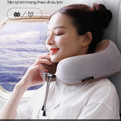 Gối Massage Cổ Thư Giãn, Gối Ngủ Văn Phòng , Gối Đi Du Lịch Chữ U Hàng Cao Cấp - Chính Hãng 