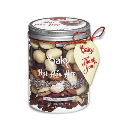 Quà Tặng Oaky - Combo Hạt Dinh Dưỡng Cao Cấp Hạnh Nhân, Quả Óc Chó, Hạt Hỗn Hợp - Tặng Túi Giấy Sang Trọng