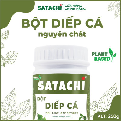 Bột Diếp Cá SATACHI nguyên chất. Thanh lọc cơ thể, người bị trĩ và táo bón sử dụng hiệu quả, làm mặt nạ dưỡng da, trị mụn. Hộp 86g và 258g