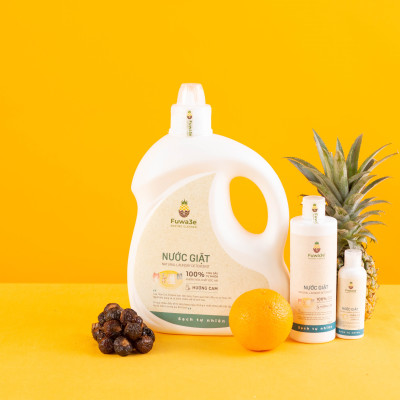 Nước Giặt Tinh Dầu Cam Fuwa3e Enzyme Sinh Học Giặt Đồ Lót Thơm Tự Nhiên An Toàn Cho Da Nhạy Cảm Chai 3.5L