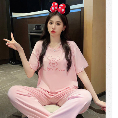 Bộ Đồ Bầu Và Sau Sinh Áo Ngắn Quần Dài Chất Liệu Cotton Mùa Hè Thu AZ52