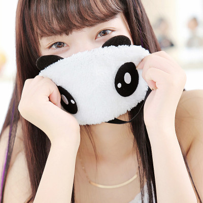 Tấm Bịt Mắt Ngủ Hình Gấu Panda Dễ Thương, Chất Liệu Bông Mềm Mại Dây Thun Co Giãn Tốt - Miếng bịt mắt ngủ cho văn phòng, du lịch