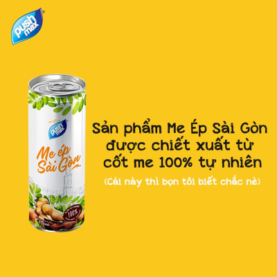 Thùng 24 Lon Nước Trái Cây Me Ép Sài Gòn Pushmax (310ml x 24 lon)
