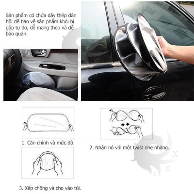 Tấm Che Nắng Kính Xe Ô Tô - Bộ 6 Miếng Chống Nắng Kính Xe - Phản Quang Cách Nhiệt