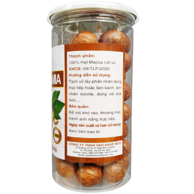 Hạt Macca Nứt Vỏ Nhập Khẩu Bổ Dưỡng Thương Hiệu SK FOOD - Hũ 500G