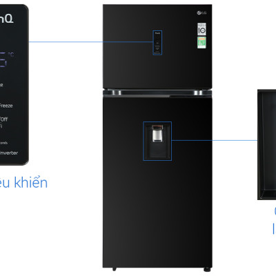 Tủ lạnh LG Inverter 374L GN-D372BLA - Hàng chính hãng - Giao HCM và 1 số tỉnh thành