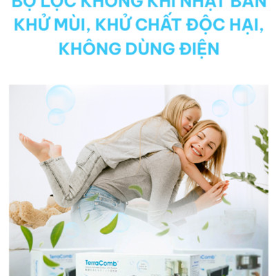 Lọc Khử mùi phòng khách/Nhà Bếp/Phòng Em Bé - Terracomb Nhật Bản - Japan Air Filter