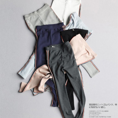 Quần legging Kẻ Sọc Co Giãn 4 chiều Umi Hàn Quốc (HỒNG)