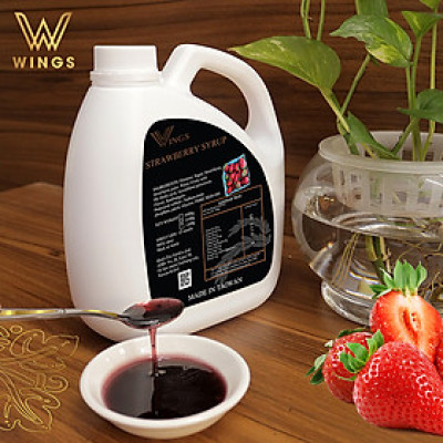 Si rô hương vị dâu tây Wings dùng pha chế Coffee, Iced tea, Milkshakes, Cocktails, Soda ... trọng lượng 2,5 kg