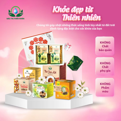 Đặc Sản Đồng Tháp - Trà Lá Sen Siêu Thị Thiên Nhiên - 1 hộp 30 túi lọc - OCOP 4 SAO