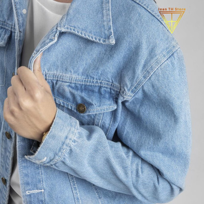Áo khoác jean nam 3 mạc nối trẻ trung năng động
