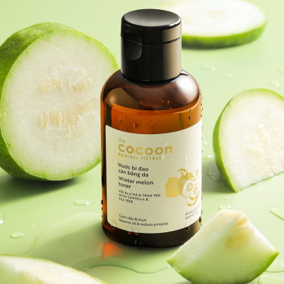 Combo Toner bí đao cân bằng da cocoon 140ml + Cà phê đắk lắk làm sạch da chết cơ thể cocoon 200ml