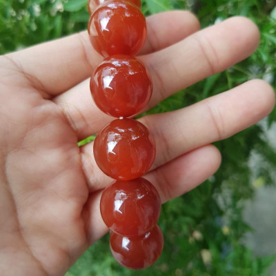 Vòng tay mã não đỏ 18 li