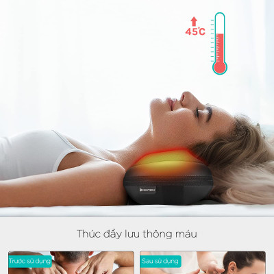Gối Massage Đa Năng KingTech KP-315 - Máy Mát xa Toàn Thân Nhiệt Hồng Ngoại - Chuyên Sâu Cho Cổ, Vai Gáy, Lưng Dưới, Đùi, Chân - Sử Dụng Tại Nhà, Văn Phòng, Trên Ô Tô - Quà Tặng Cho Bạn Bè, Người Thân