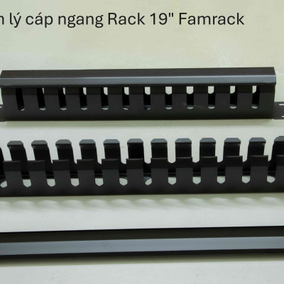 TThanh Quản Lý Cáp Ngang Rack 19 Inch – Phụ Kiện Tủ Mạng Famrack Hàng Chính Hãng