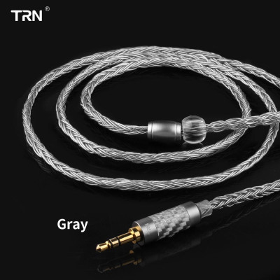 Cáp TRN T2 HiFi có thể tháo rời 16 lõi dây cắm tai nghe 3,5 mm được mạ bạc