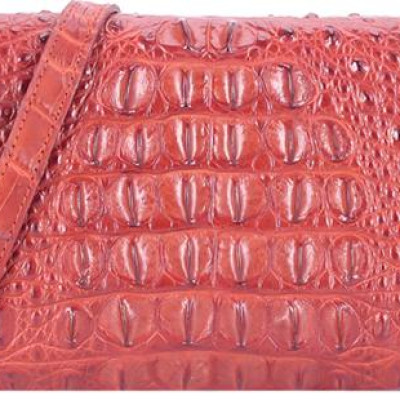 Túi Đeo Chéo Nữ Da Cá Sấu Huy Hoàng HT6229 (14.5 x 24.5 cm) - Nâu Đỏ