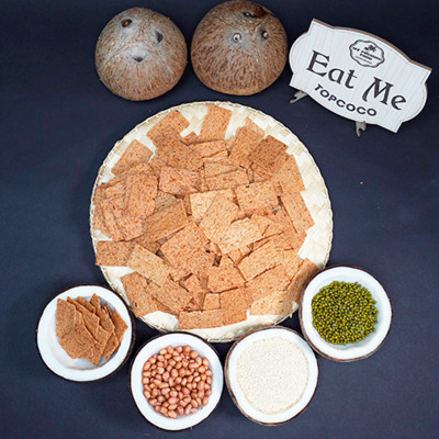 Hộp bánh dừa nướng topcoco vị đậu phộng 230g