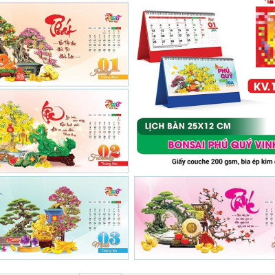 Lịch Để Bàn 2026 Đế Chữ A ,Bìa Ép Kim Điển Hình Cao Cấp, Sang Trọng