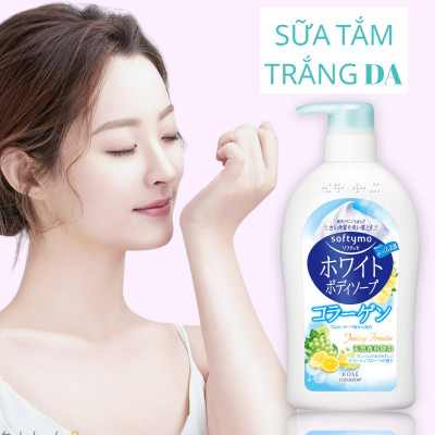 Sữa Tắm Dưỡng Trắng Mịn Da Chiết Xuất Collagen Kosé Softymo Body Soap (600 mL)