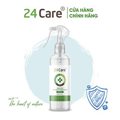 Xịt Phòng Tinh Dầu Thảo Mộc Hữu Cơ Organic 24Care 250ML - Kháng khuẩn - Khử mùi hôi - Đuổi muỗi, côn trùng - Tập trung tinh thần làm việc, lái xe, học hành - Hương thơm thư giãn.