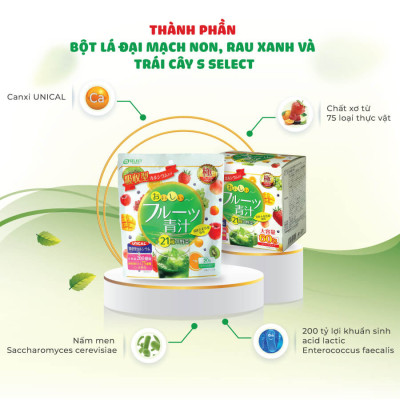 Bột Lá Đại Mạch Non, Rau Xanh Và Trái Cây S Select Thải Độc Cơ Thể, Làm Đẹp Da, Chống Lão Hóa