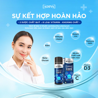 [SẢN PHẨM MỚI] Viên Uống Tăng Cường  Đề Kháng ADIVA Care – Hỗ Trơ Tăng Cường Hệ Miễn Dịch Tốt Cho Sức Khỏe