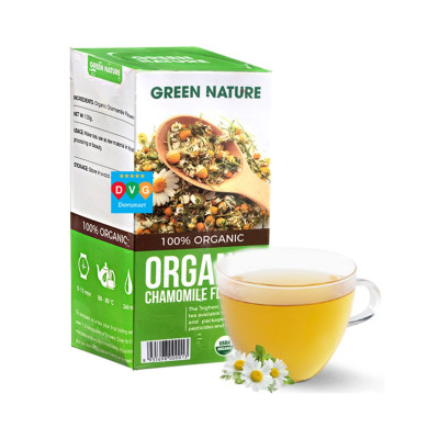 Hoa cúc la mã nguyên bông hữu cơ Chamomile Flowers 100gr - Green Nature