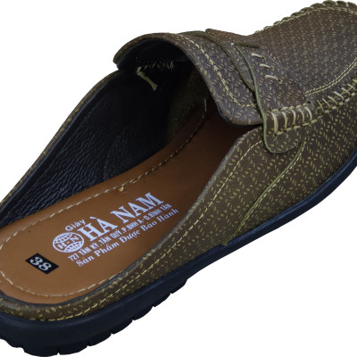 Dép Bít Mũi Nam Da bò Thật HÀ NAM Cao Cấp GSB2037